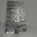 2 x 201pcs Locknuts Assortment Kit,M3 M4 M5 M6 M8 M10 M12 Metric Nylon Insert Lock Nuts Set,304 Stainless Steel Lock Nuts