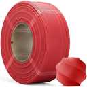 MarsWork PLA Matte Refill Filament 1kg (2.2lbs) for Reusable Spools, 1.75mm Spool-Less 3D Printing Filament, Compatible with Bambu Lab 3D Printers - Red