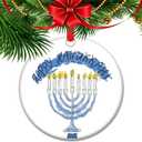 Happy Hanukkah 2025 Ornament - Festive Hanukkah Gift & Holiday Decor, Cute Jewish Keepsake for Menorah Season, Chanukah Celebration Decoration