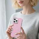 Compatible with iPhone 14 Pro Case, with Polka Dot Aesthetics Design Simple Case for Women Girl, Cute Fashion Soft TPU Slim Protection Phone Case for iPhone 14 Pro 6.1'' - Pink