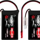 HOOVO 2S LiPo Battery 7.4V 450mAh 30C Battery Pack with JST Plug for RC Helicopter Quadcopter Small Airplane Micro FPV Racing Drone 2Pack