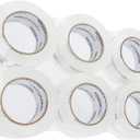 Amazon Basics Packing Tape, Strong & Durable for Moving, Storage, Shipping, Mailing and Sealing, Crystal Clear, 1.88" x 109 Yards, 6-Pack