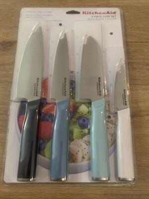 KITCHENAID 4 Piece Chef Set With Blade Covers Japanese Steel Blades