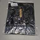 Womens Short Sleeve T Shirts Pleated Dressy Casual Crewneck Loose Fit Tee Trendy Summer Tops Blouses 2025 (Black)