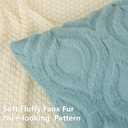 decorUhome Summer Throw Pillow Covers 20x20 Inch Set of 2, Soft Plush Faux Wool Aqua Solid Couch Pillow Covers, Accent Farmhouse Neutral Square Pillow Cases for Sofa Bed Living Room