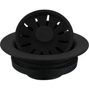 Karran QDFBL Decorative Disposal Flange in Black, Fits 3.5 Inc Standard Sink Drain Hole