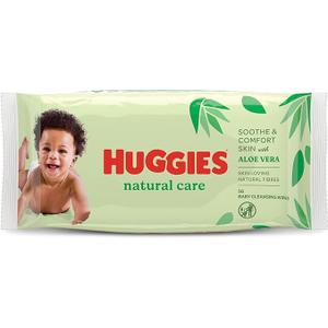 Baby Wipes Natural Care with Aloe Vera Huggies Wipes 56 Pc Kids 10 pcs