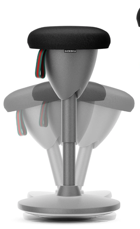QIGEEKU Wobble Stool Standing Desk Stool, Height Adjustable Stool 19-27 inch, Encourage Good Posture, Non-Slip Base, Ergonomic Standing Desk Chair for Office Desks and Classrooms