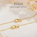 Ursteel Stocking Stuffers for Teen Girls Women - Christmas Gifts for Grandkids, 14K Gold Plated Initial Heart Necklace for Women Trendy, Dainty Letter A-Z Lockets Necklaces Personalized