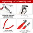 Electrical Disconnect Pliers Set with Automotive Electrical Terminal Connector Separator Removal Tool, Electrical Connector Removal Tool with Wear Gloves Connector Disconnect Tool for Cars Trucks SUVs