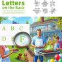 Backyard Barbecue Party 500 Piece Jigsaw Puzzle for Adults with A-F Letters on Back Fun Family Challenge Seniors Puzzle for Game Night Gifts Home Decor (23"×15")