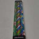 CAMKUZON Christmas Foil Wrapping Paper with Cut Lines on Reverse 3 Rolls Pack - Dancing Santa Claus, Colorful Stripes and Assorted Christmas Characters - Holiday Wrapping Paper Bundle, 24 Inch X 144