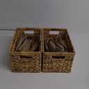 StorageWorks Wicker Basket, Baskets for Organizing, Storage Basket with Built-in Handles, Water Hyacinth Shelves (Medium 2-Pack, Natural Hyacinth) (13"D x 8"W x 7"H)
