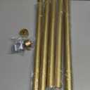 Gold Curtain Rods for Windows 16 to 28 Inch, Adjustable Drapery Rods with Aluminum End Cap and Full Surround Brackets, 1-Inch Window Curtain Rod for Wall and Ceiling Mount
