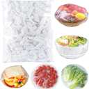 300Pcs Reusable Elastic Food Bowl Storage Covers, Sublaga Bowl Covers, Dish Plate Covers, Alternative to foil, Plastic Wrap,BPA Free