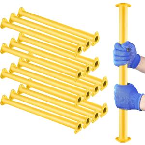 21.5 Inch Metal Monkey Bars Ladder Rungs Set for Backyards Playground and Children Indoor and Outdoor Climbing Kit, Set of 15 (Yellow)