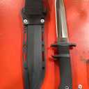 COLD STEEL OSS 8.25" Japanese AUS8A Clip Point Blade 5.125" Kray-Ex Handle Tactical Outdoor Hunting Fixed Blade Knife w/Secure-Ex Sheath