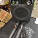 Karaoke Machine, Portable Bluetooth Karaoke Speaker with 2 Wireless Microphones, PA System for Adults Kids with LED Lights & Echo Adjustment, Supports TWS/TF/USB/AUX for Home Party (T03-2 MICS)