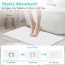 Large Diatomite Stone Bath Mat, Premium Non-Slip Natural Diatomaceous Earth Bathtub Quick Drying Mats for Bathroom Floor (30" x 17" White)