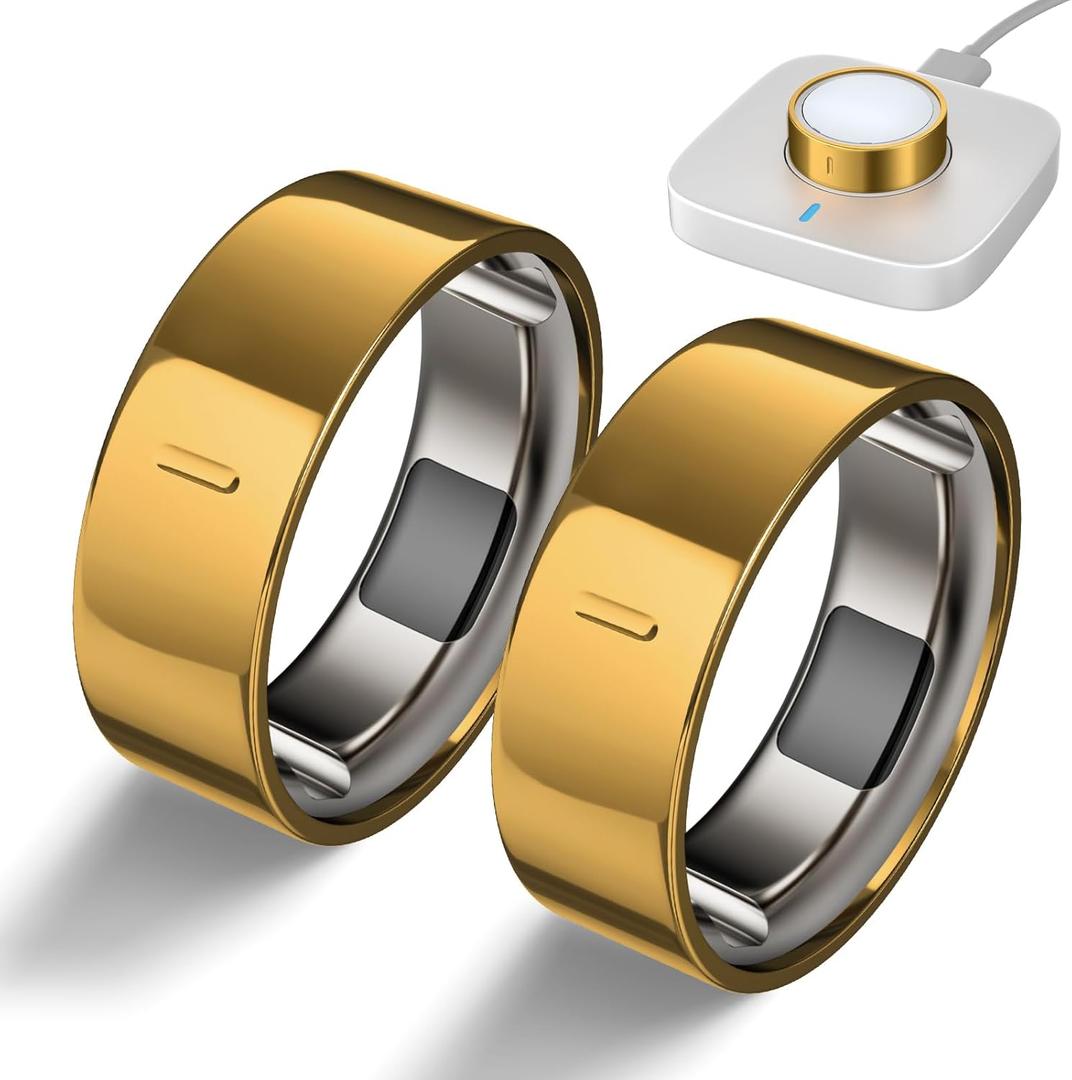 High-Gloss Plated Covers Compatible with Oura Ring Gen 4/Oura Gen 3 Cover, Anti-Scratch Ultra-Thin TPU Ring Protector Case Accessories for Women Men - Not for Oura 4 Ceramic (Size 12, 2 Gold)