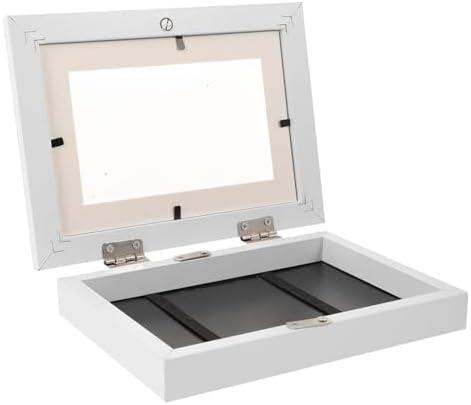 2 Pack Ipetboom Front Opening Artwork Frame White Picture Frame Changeable Display for Drawings Photos Home Decor with Horizontal Vertical Mounting