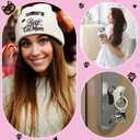 6 Pcs Cat Mom Gifts for Women Include Cute Cat Beanie 20 Oz Tumbler Greeting Cards Keychain Storage Bag Gift box for Birthdays Mother's Day Christmas