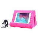 Universal Multi-Angle Tablet Holder - Soft Pad Stand with Net Pocket & Random Color Stands for Lap, Knee, Sofa and Bed - Pink