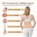 Trendyline Postpartum Belly Band for C-Section Recovery Breathable Adjustable Abdominal Binder with Hot/Cold Pocket for Pain & Swelling Relief, Back Support Wrap for Women After Surgery (Beige, S)