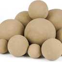 Skyflame 12PCS Ceramic Balls, Mixed of 4 Sizes Fire Pit Balls Set for Indoor and Outdoor Fire Tables or Fireplaces Accessory,Beige