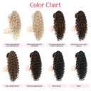 Ponytail Extension, HOOJIH Clip in Ponytail 24 Inch Hair Extension Curly Wavy Ponytail Fluffy Soft Synthetic Fiber Hair Pieces for Women - Dark Chocolate Brown