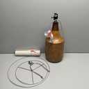 Large Table Lamp Vintage Retro-Inspired Farmhouse Rustic Resin Base Desk Lamp with Linen Shade for Reading Hotel Home Office Living Room - 27" Tall