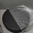 GENGTELI Rolling Stool With Wheels, Adjustable Height Swivel Chair, Black Cushioned Seat, Chrome Base With Castors (BLKk