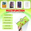 Collectible Trading Card Binder, 400 Pockets Card Holder with 50 Removable Sleeves, Portable Collection Binder Album Book Case Storage, Zipper Card Protective Sleeves for TCG, Sports Card (Friendly Green)