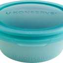 U Konserve Platinum Silicone Food Storage Bento Box Dual Seal Container - Leak Proof, Shatter Proof, Dishwasher Safe, Plastic Free - 20oz (Seafoam)