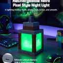Pixelated Lantern Night Light with Timer 16 Color RGB Pixel Lantern Lamp Rechargeable Retro Pixel Decor Light with Remote & Touch Control, Hanging or Tabletop for Bedroom Desk Gaming Room Decor Gift