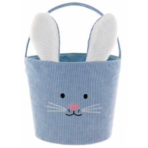 Holiday Home® Easter Corduroy Bunny Basket - Blue, 2PCS