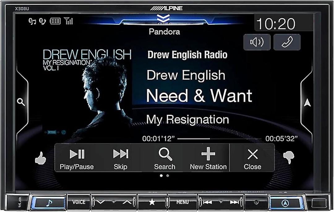 Alpine X308U, 8" Mech-Less Restyle Navigation Receiver w/CarPlay & Android Auto