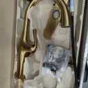KOHLER Sundae Single-Handle Pull Down Sprayer Kitchen Faucet in Vibrant Brushed Moderne Brass