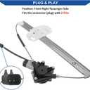 Obaee Window Regulator with Motor Front Right Passenger Side, OE 748-913