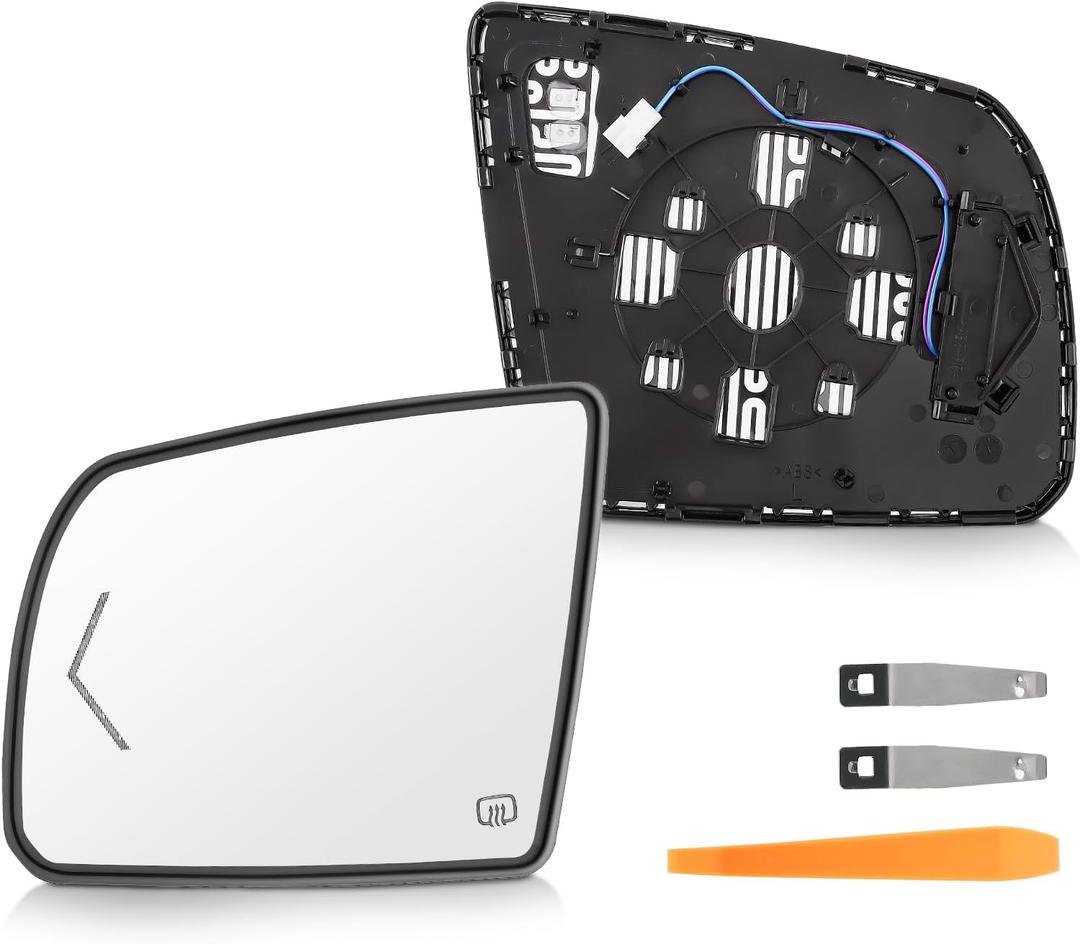 maXpeedingrods Driver Side Mirror Glass Replacement Heated & Turn Signal Lamp for Toyota Sequoia 2008-2017, for Toyota Tundra 2007-2020 Right Side Convex Rear View Mirror Glass