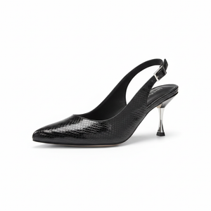 DREAM PAIRS Women's Heels Slingback Stiletto Pumps Shoes Pointed Closed Toe Kitten Heels Dress Bridal Elegant Wedding Sexy Party (6.5, Black-pat)