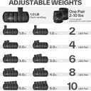 Sportneer Adjustable Ankle Weights 1 Pair 2 4 6 8 10 Lbs Leg Weight Straps for Women Men, Weighted Ankle Weights Set for Gym,Fitness, Workout,Walking, Jogging,1-5 lbs Each Ankle, 1 Pair 2-10 lbs (Black)