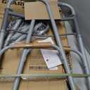Medline Two-Button Folding Walker for Seniors, 5" Wheels, 32.5" to 39.5" Height, 400-lb. Capacity