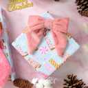 AIMUDI Pink Fur Bows 5''6'' Christmas Bows for Gift Wrapping Present Bows Faux Fur Bows for Christmas Trees Fireplaces Wreaths Crafts Home Outdoor Winter Decoration, 12 PCs