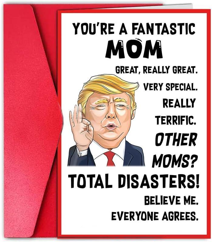 27 x You're A Fantastic Mom - Mothers Day Gift Card, Unique and Funny Card for Mom with Envelope - Gift from Husband Son Daughter, Greeting Card for Birthday, Mother's Day