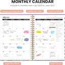 2 x Planner 2026-2027, Academic Year Monthly & Weekly Planner Caledndar, July 2026 - June 2027, Hardcover Large Planning Agenda Book with Tabs for School Office Supplies, 8.5" x 11" - Dreamscape Hills