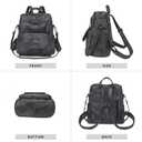 WYFJNX PU Leather Backpack Purse for Women Fashion Multipurpose Design Handbag Ladies Shoulder Bags Travel Backpack Black