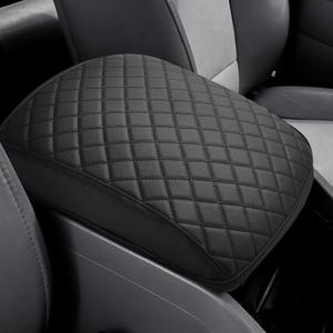 JOYTUTUS Center Console Cover Compatible with 2009-2015 Pilot, Leather Arm Rest Armrest Cover for Car, Well-Make Durable Middle Console Cover Lid Replacement for Trucks, Easy to Install, Black