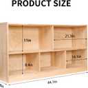 Wooden Storage Cabinet, 5-Section Montessori Shelf, Kids Toy Storage Organizer Bookshelf for Kids Rooms, Classroom, Playroom, Nursery, (44.5")