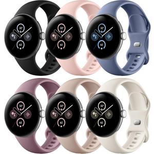 Maledan Sport Band Compatible for Google Pixel Watch,  Bands for Women Men, Soft Silicone Breathable Waterproof Bracelet Wrist Bands for Pixel Watch, Google Pixel Smartwatch Strap, Size: Pixel Watch 4/ 3 45mm-L (for 6.5"-8.3" wrist)